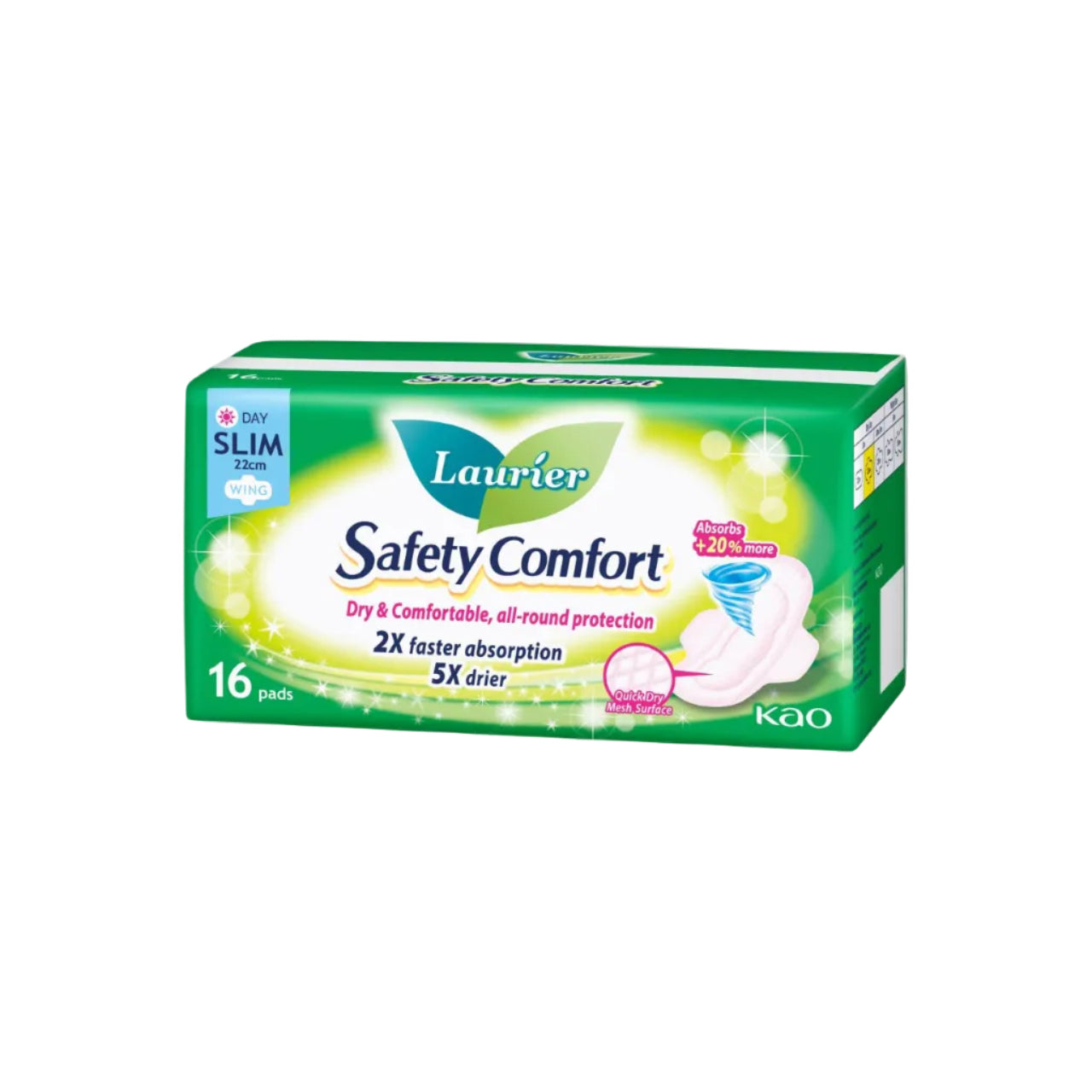 Safety Comfort Slim Wing 22 cm (3 drops), 16 un