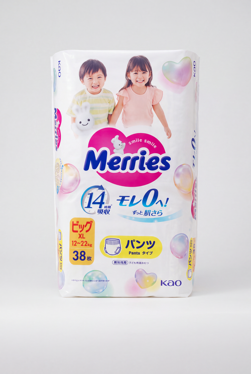 Merries Pants XL (12–22 kg), 38 pcs